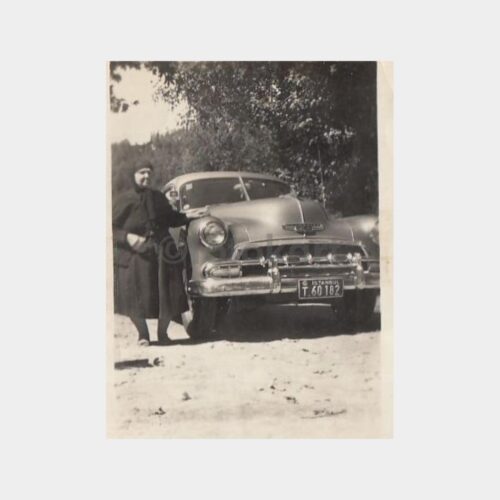 1960 İstanbul Plakalı Taksi Otomobil Konulu Fotoğraf