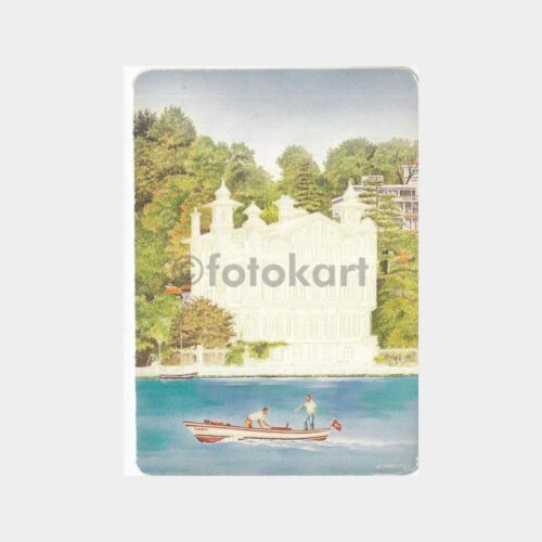 1980 Boğaziçi Afif Paşa Yalısı Konulu Tebrik Kartı