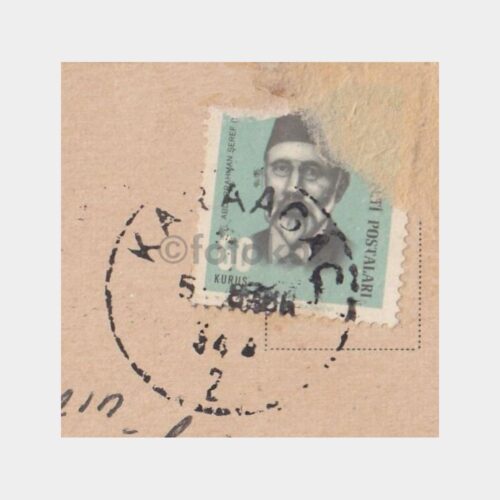 1968 Karaağaç Posta Damgalı Kart