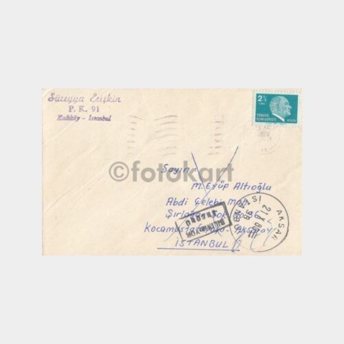 1980 İade Posta Damgalı 2 Adet Zarf