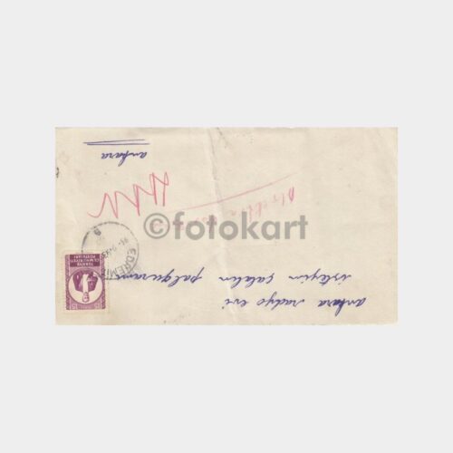1963 Edremit Posta Damgalı Zarf