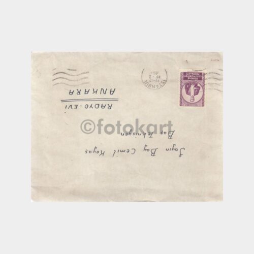 1963 İstanbul Posta Damgalı Zarf