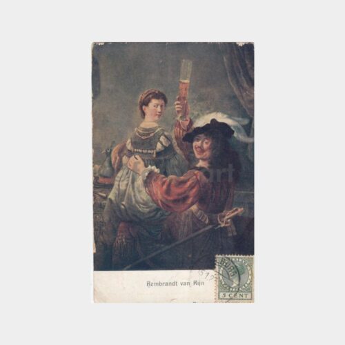 1925 Rembrandt Tablo -İstanbul Posta Damgalı - Kartpostal