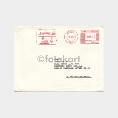 1983 Kız Kulesi Resim Posta Damgalı Zarfı