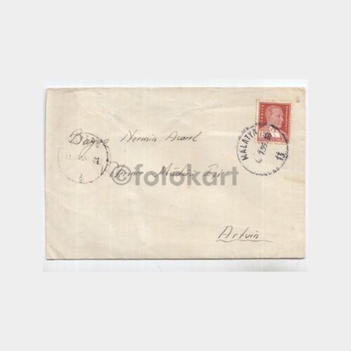 1955 Malatya Posta Damgalı Zarf