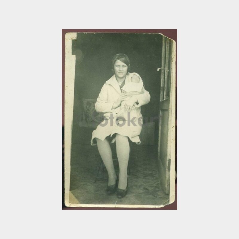 1928 Anne Çocuğu ile Görünüş Fotoğraf