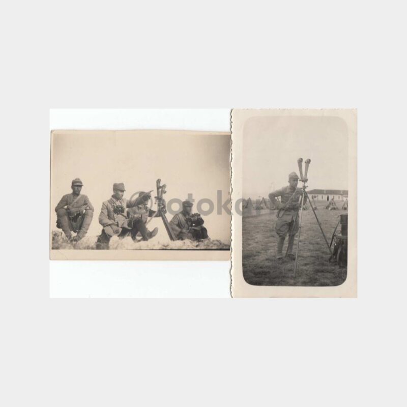1933 Askeri Batarya Dürbünü Konulu 2 Adet Fotoğraf