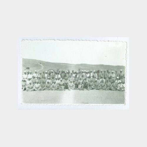 1938 Askeri Birlik Askerler Top Makineli Fotoğraf