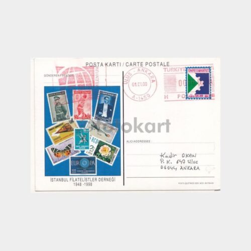 01 Ocak 2000 Damgalı Milenyum Flamlı Posta Kartı Antiye