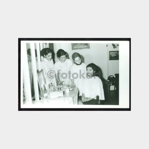 1970 Güzellik Salonu Makyaj Konulu 5 Adet Fotoğraf