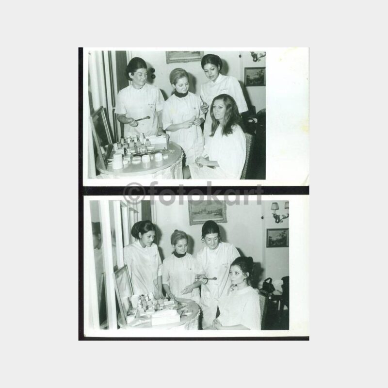 1970 Güzellik Salonu Makyaj Konulu 5 Adet Fotoğraf - Görsel 3