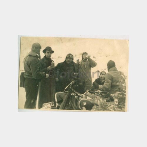 1940 Motorsikletli Grup Konulu Fotoğraf