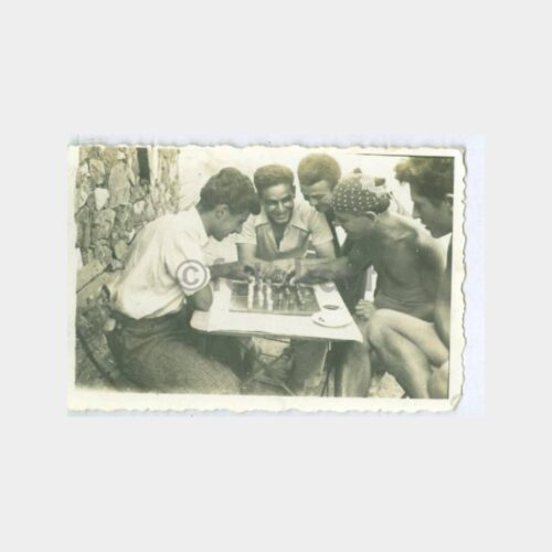 1940 Satranç Oynayan Gençler Görünüş Fotoğraf