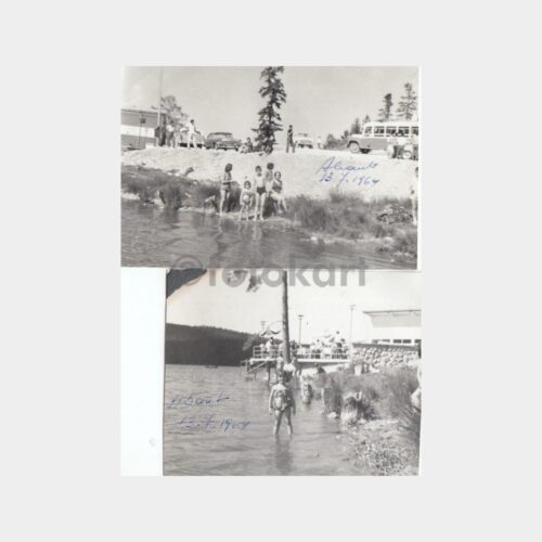 1964 Abant Gezisi Konulu 2 Adet Albüm Fotoğraf