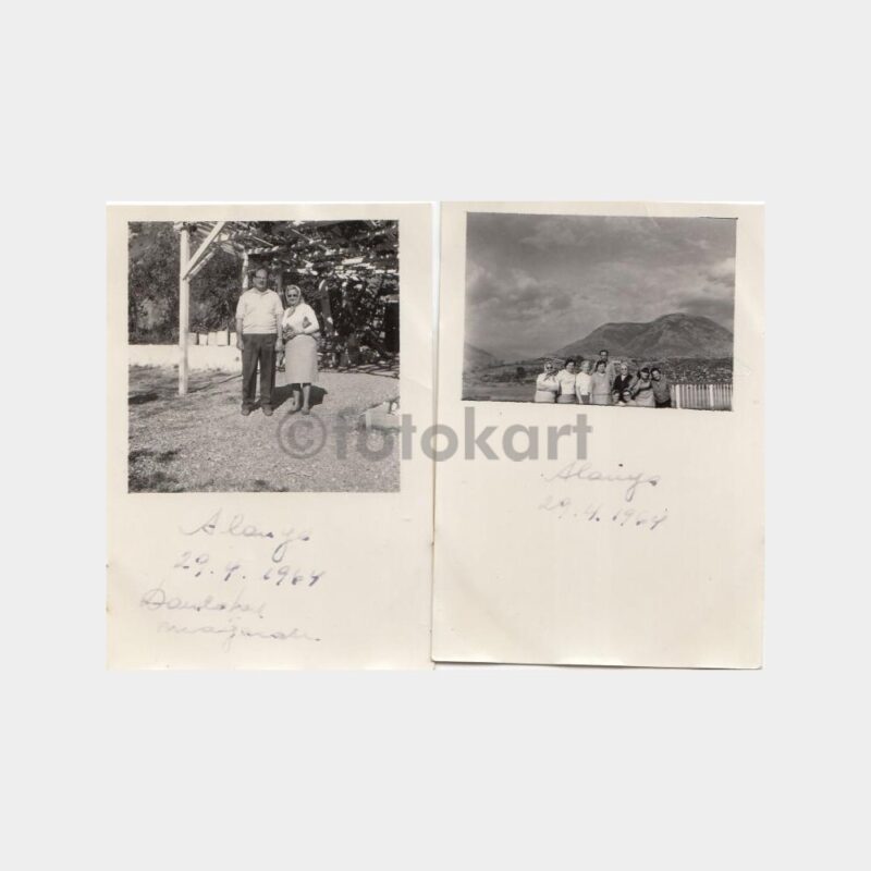 1964 Alanya Konulu 4 Adet Albüm Fotoğrafı
