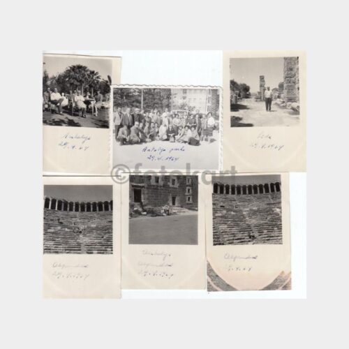 1964 Antalya Konulu 6 Adet Albüm Fotoğrafı