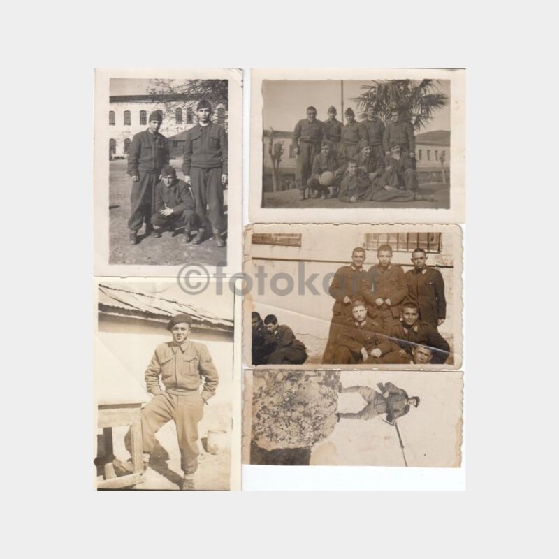 1950 Askerlik Konulu 5 Adet Fotoğraf