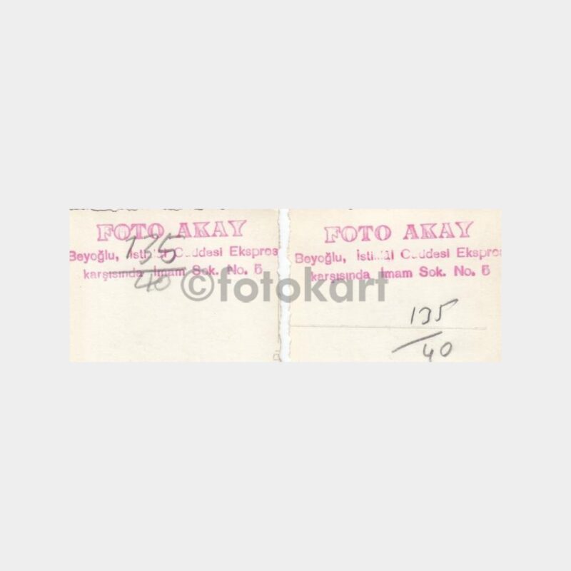 1950 Beyoğlu Foto Akay Baskılı 2 Adet Çocuk Fotoğrafı - Görsel 2