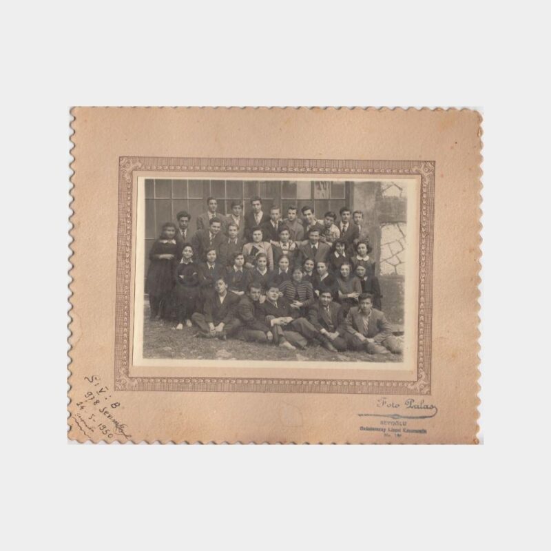 1950 Beyoğlu Okul Grup -Foto Palas- Fotoğraf