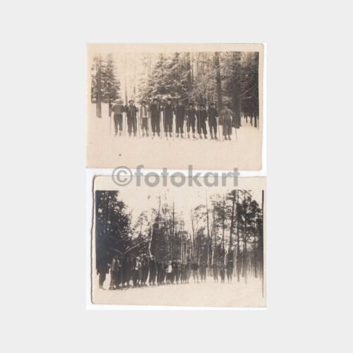 1932 Rusya Kayakçılar Grubu 2 Adet Fotoğraf