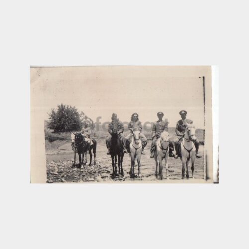 1950 At ile Gezintiye Çıkanlar Konulu Fotoğraf