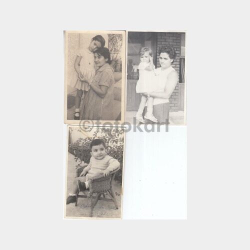 1959 Albümden Çocuk Konulu 3 Adet Fotoğraf