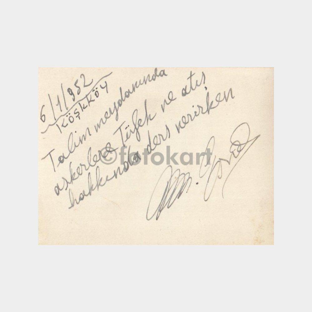 1952 Erzurum Köşkköy Askeri Grup Konulu Fotoğraf - Görsel 2