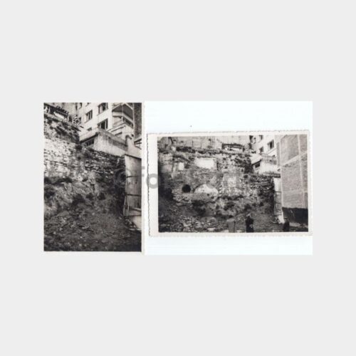 1975 İstanbul Surları Kalıntısı Konulu 2 Adet Fotoğraf