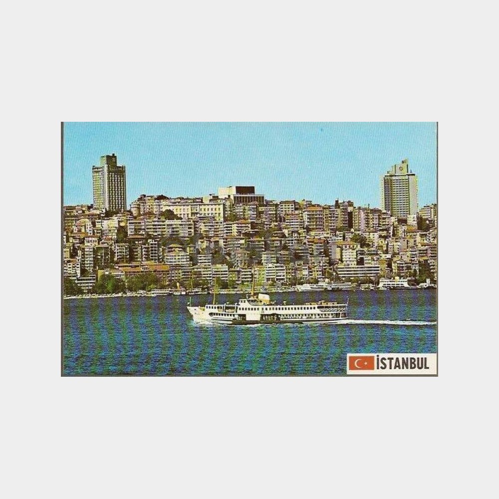 İstanbul Vapurlu Kartpostal