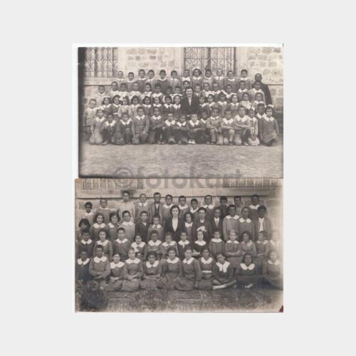 Okul ve Öğrenci Grubu Konulu 2 Adet Fotoğraf