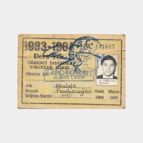 1983 Alman Lisesi Öğrenci Pasosu