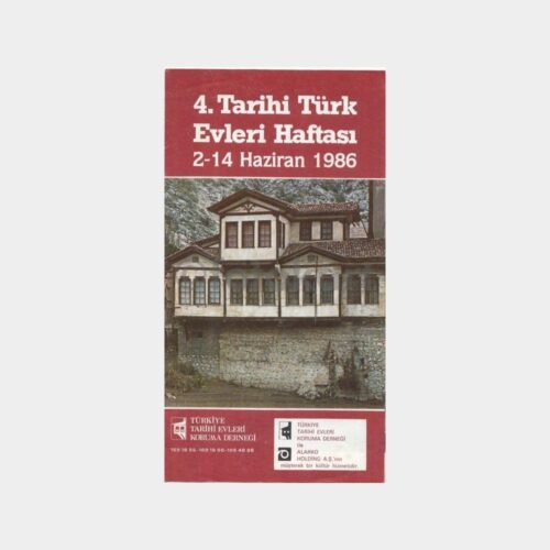 1986 Amasya Tarihi Türk Evleri Turistik Broşür
