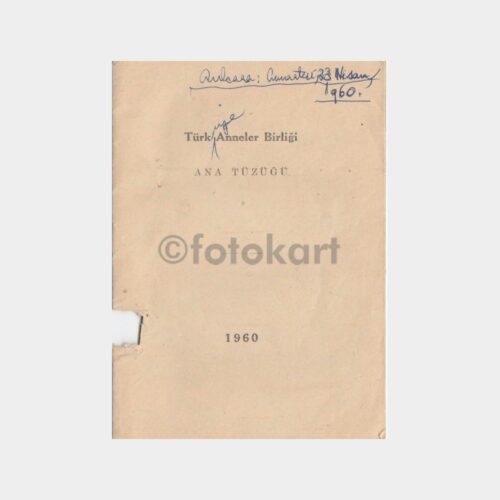 1960 Türk Anneler Birliği Ana Tüzüğü