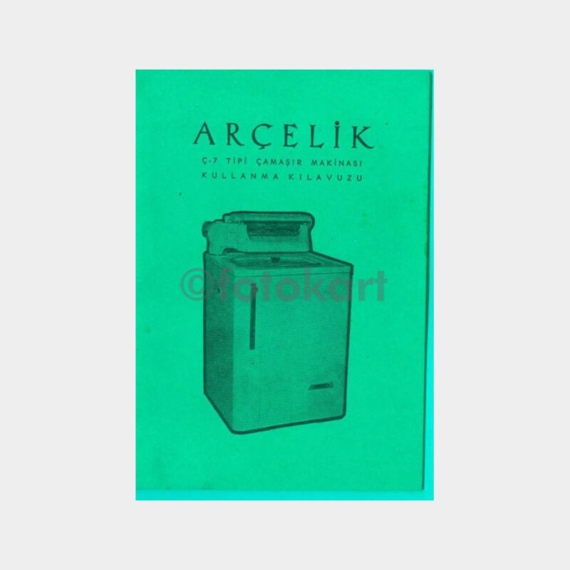 1970 Arçelik Çamaşır Makinesi Kullanma Kılavuzu