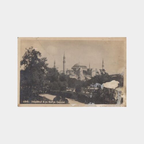 1930 Ayasofya Camii -Foto Amatör Rıza- Kartpostal