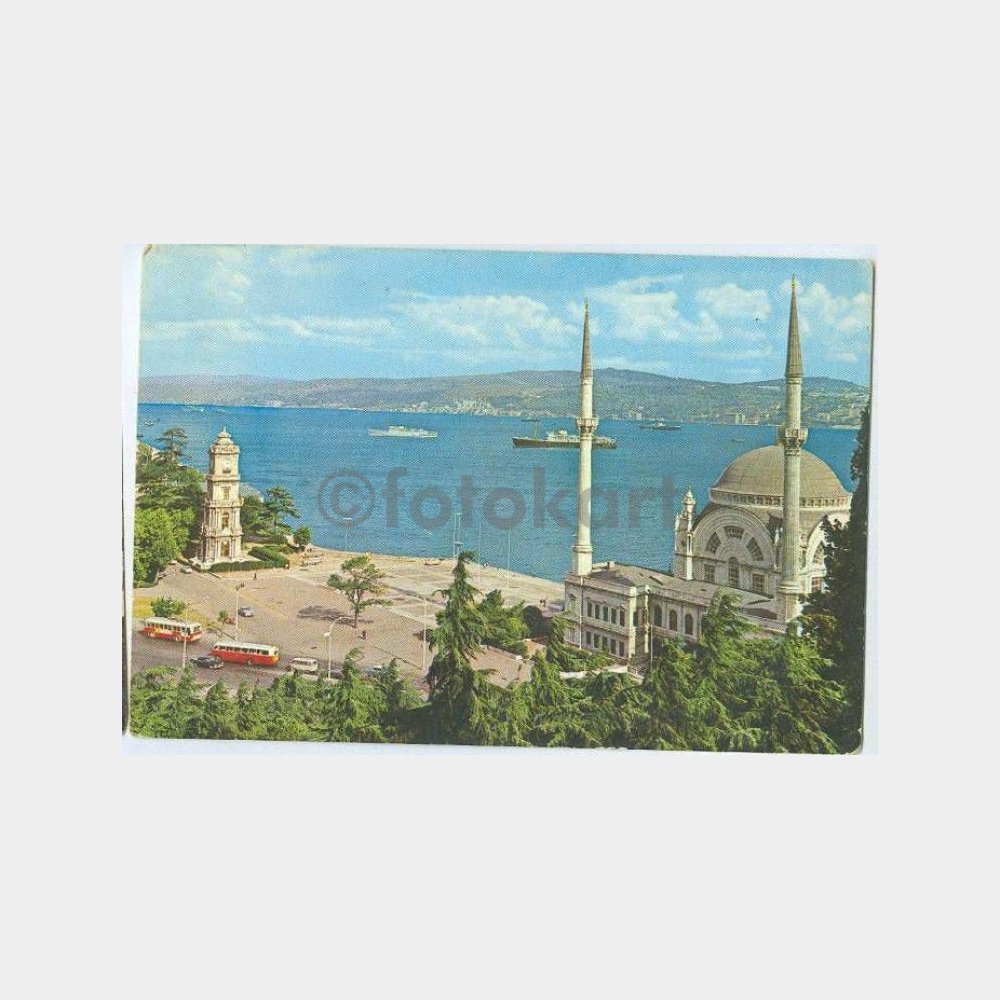İstanbul Dolmabahçe ve Boğaziçi Görünüş Kartpostal