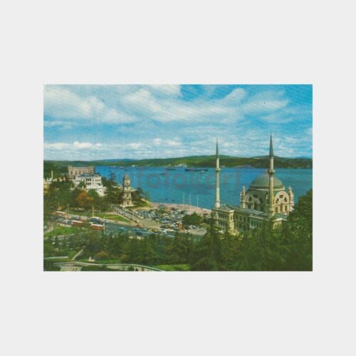 1968 İstanbul Boğaziçi Dolmabahçe Genel Görünüş Kartpostal