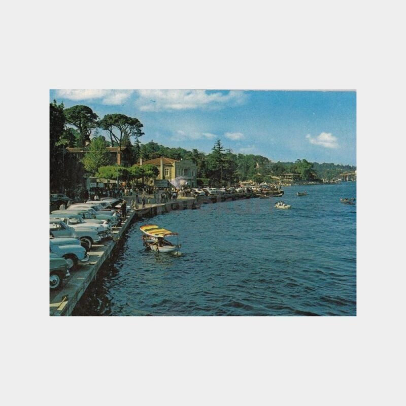 1975 Boğaziçi Emirgan Sahili Görünüş Kartpostal