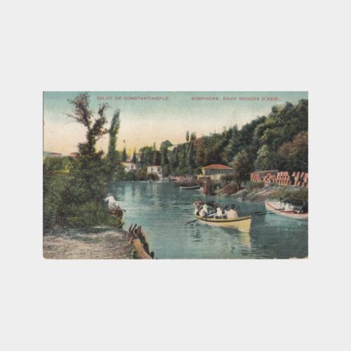1914 Boğaziçi Göksu Deresi Konulu Kartpostal