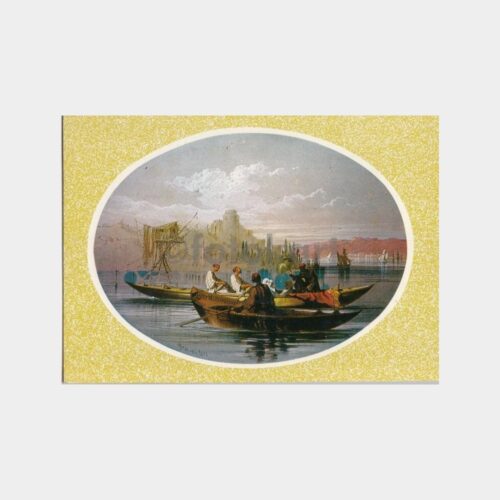 Eski İstanbul Boğaziçi Konulu Tebrik Kartı