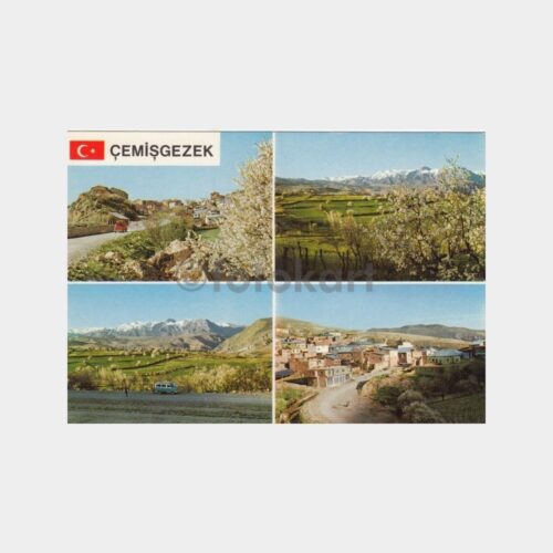 1980 Çemişgezek Tunceli 4 Görünüş Kartpostal