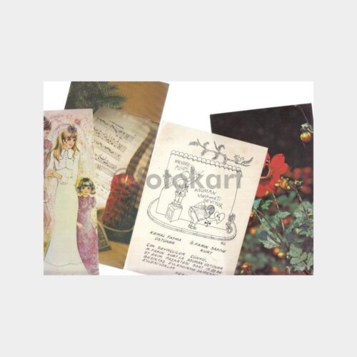 Zarf İçinde Muhtelif Konulu Efemera Kart Lot (36 Adet)