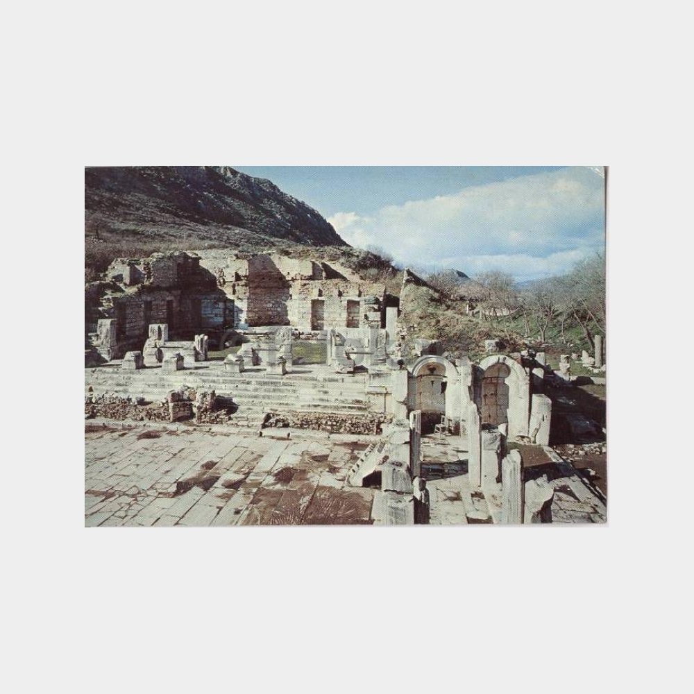 Efes Kütüphanesi Eski Görünüş Kartpostal