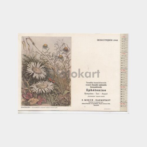 1942 Ephetonine İlaç Tanıtım Kartı
