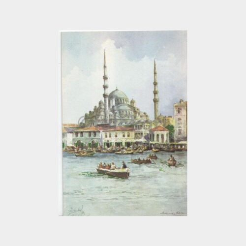 Eski İstanbul Yenicami Konulu Tebrik Kartı