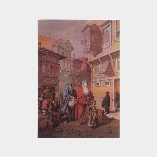 Eski İstanbul Sokakları Konulu Kartpostal