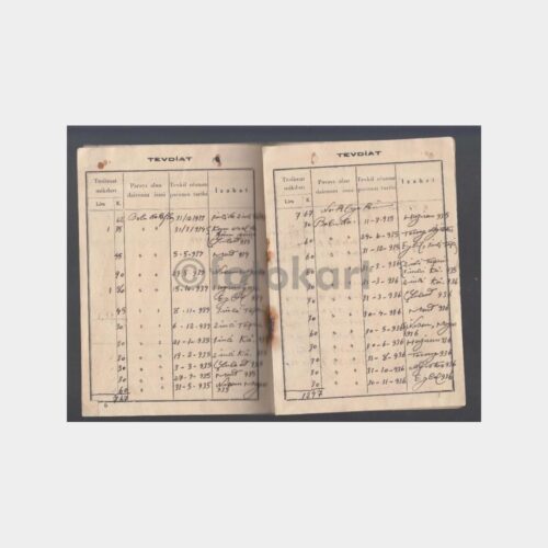 1933 Evkaf Kefalet Sandığı Cüzdanı