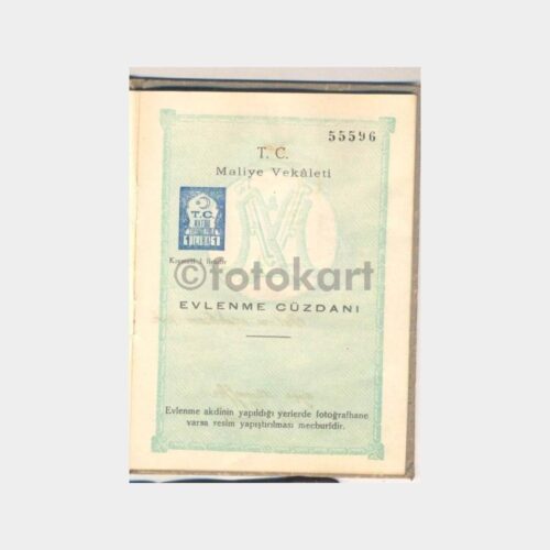 1938 Evlenme Cüzdanı (Fiskal Baskılı)