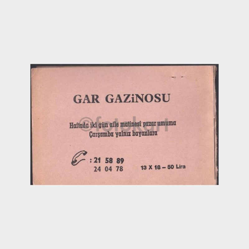 1979 Gar Gazinosu Bülent Ersoy Fotoğraf Kabı - Görsel 2