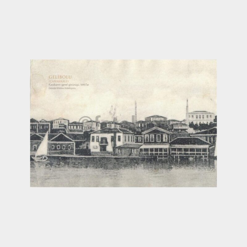 1890 Gelibolu Görünüşü Baskı Resim (2 Sayfa Cilt Kapak)